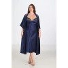 Sana Ne Lazımdı 2li Lacivert Sabahlık Takımı Bigsize 6228