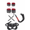 Sana Ne Lazımdı 4lü Kol Bacak Kırbaç Maske Deri Aksesuar Set
