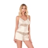 Sana Ne Lazımdı Fildişi Saten Babydoll Şort Takımı