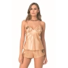 Sana Ne Lazımdı Gold Saten Babydoll Şort Takımı