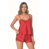 Sana Ne Lazımdı Kırmızı Saten Babydoll Şort Takımı