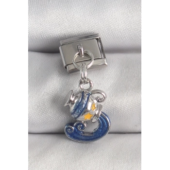316L Çelik Gümüş Renk Sallantı Kova Burç Model Nomination Charm