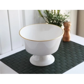 Gönül Ayaklı Meyvelik Beyaz Gold G2803