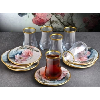 Gönül Pink 12 Parça Çay Seti G4339