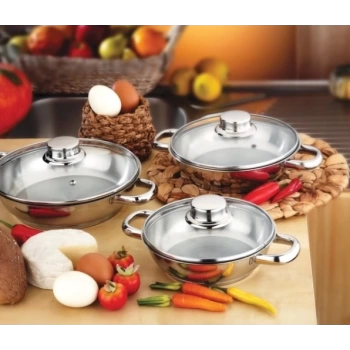 Gülsan Cam Kapaklı Omlet Set 6 Parça