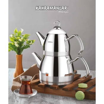 Kahramanlar Roma Ortaboy Platin Çaydanlık 1037P