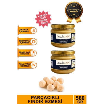 Macitzade 280 gr Fındık Ezmesi 2li (%80 FINDIK)