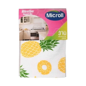 Microll 35x35 Mikrofiber Bez 3lü Ekonomik Paket