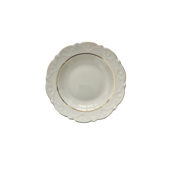 Porland Altın Yaldız 22 Cm Çukur Tabak 6lı