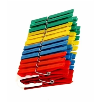 Renkli 24 lü Plastik Mandal