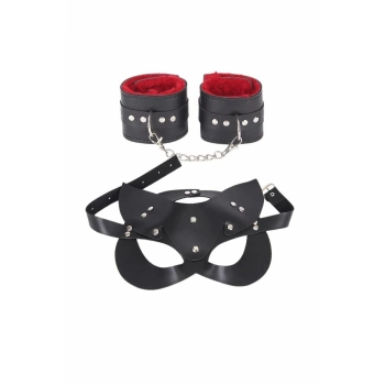 Sana Ne Lazımdı Maske Ve Kelepçe Deri Harness Fantezi Set