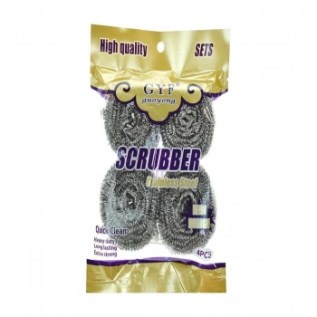Scrubber Paslanmaz 4lü Bulaşık Teli