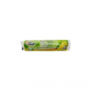Star Plus Büzgülü Çöp Poşeti Orta Limon