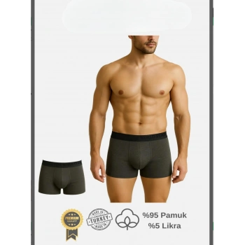 Sana Ne Lazımdı Pamuklu Düz Antrasit Renk Erkek Boxer