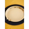 Cooker Yuvarlak Kelebek Desenli Gold Tepsi 25cm