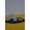 Dekoratif Metal Sap Cam Üzüm Gümüş