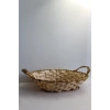 Yaldızlı Hasır Ekmek Sepeti Oval