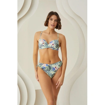Sana Ne Lazımdı Çiçek Desenli Kaplı Bikini Takımı