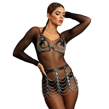 Sana Ne Lazımdı Zincir Detaylı Fantezi Harness Aksesuar