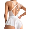 Sana Ne Lazımdı Beyaz Dantel İşlemeli Kurdelalı Fantezi Tül Babydoll