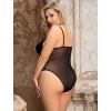 Sana Ne Lazımdı Büyük Beden Siyah Dantel İşlemeli Tül Fantezi Babydoll