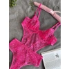 Sana Ne Lazımdı Çiçek Desenli Pembe Bodysuit