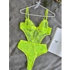 Sana Ne Lazımdı Çiçek Desenli Yeşil Bodysuit