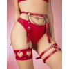 Sana Ne Lazımdı Kalp Desenli Fantezi Bel Ve Bacak Harness