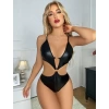 Sana Ne Lazımdı Siyah Deri Fantezi Babydoll