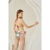 Sana Ne Lazımdı Yandan Bağlamalı Şık Tasarım Soft Tropikal Üçgen Bikini Takımı