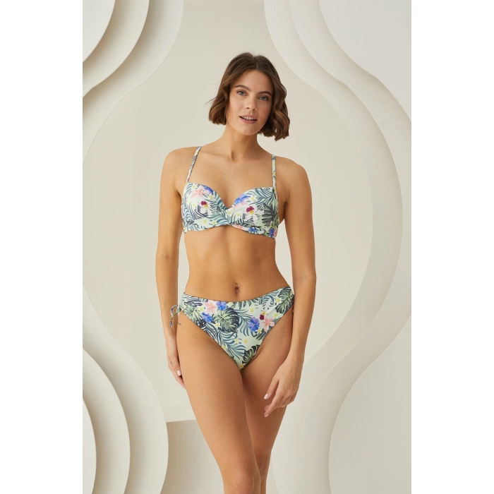 Sana Ne Lazımdı Çiçek Desenli Kaplı Bikini Takımı