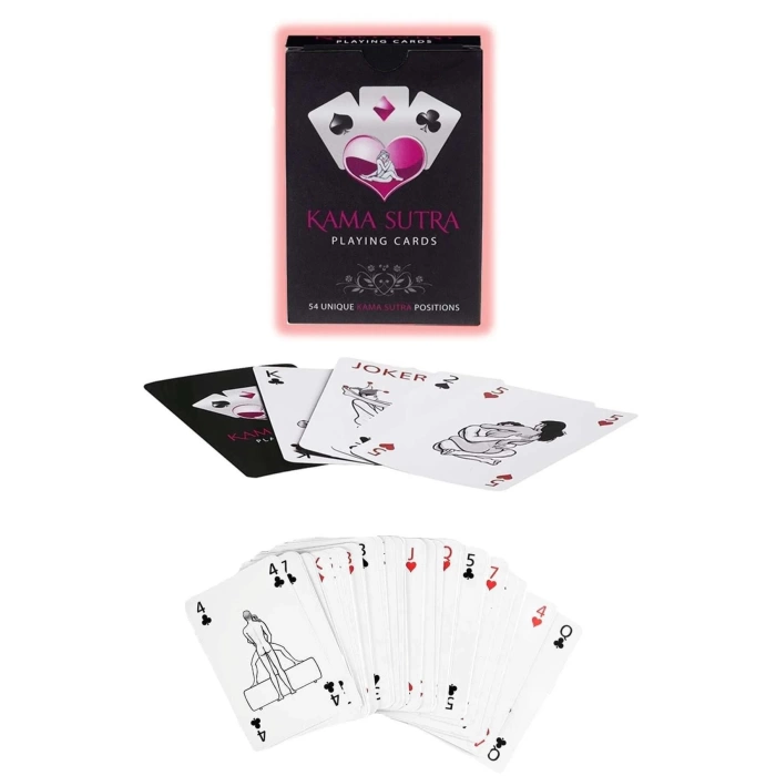 Sana Ne Lazımdı Sexy Görselli Oyun Kartı Kama Sutra 7li Kırmızı Siyah Harness Set