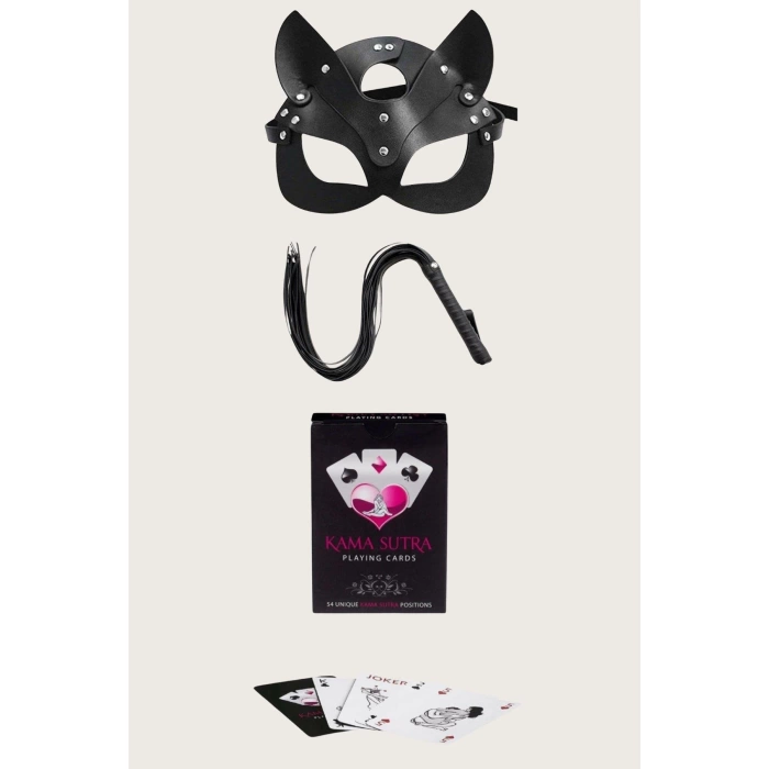 Sana Ne Lazımdı Sexy Görselli Oyun Kartı Kama Sutra Kırbaç Maske Set