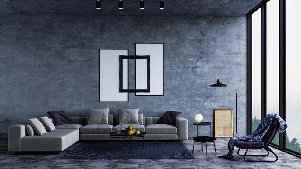 gri salon dekorasyonu