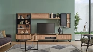 Solid TV Unit Upper Module - Bookcase