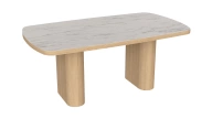 Legna Fixed Dining Table - Marble Pattern - 180x100 cm