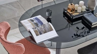 Arch Fixed Dining Table - Glass Top