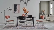 Arch Fixed Dining Table - Glass Top