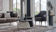 Arch Coffee Table - Upholstered