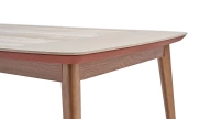 Brita Sabit Yemek Masası - Ahşap Ayak - 200 cm