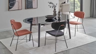 Arch Fixed Dining Table - Glass Top