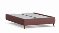 Milena Upholstered Bed Base - 160 cm - Headboardless - Purple