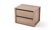 Solid Bedside Table - 2 Drawer