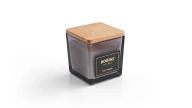 Dark Amber Wooden Lid Candle