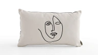 Embroidered Face Pillow