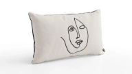 Embroidered Face Pillow