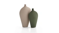Athena Set of 2 Green Vases