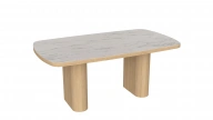 Legna Fixed Dining Table - Marble Pattern - 180X100 cm