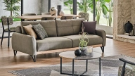 Solid 3-Seater Sofa