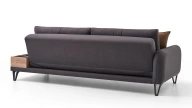 Solid 3-Seater Sofa with Coffee Table